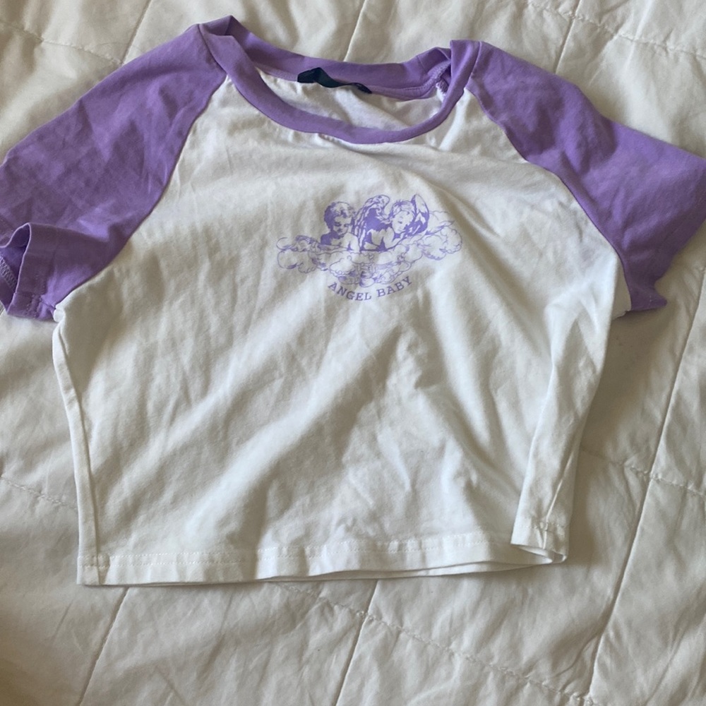 Shien purple angel baby crop top. Never worn.